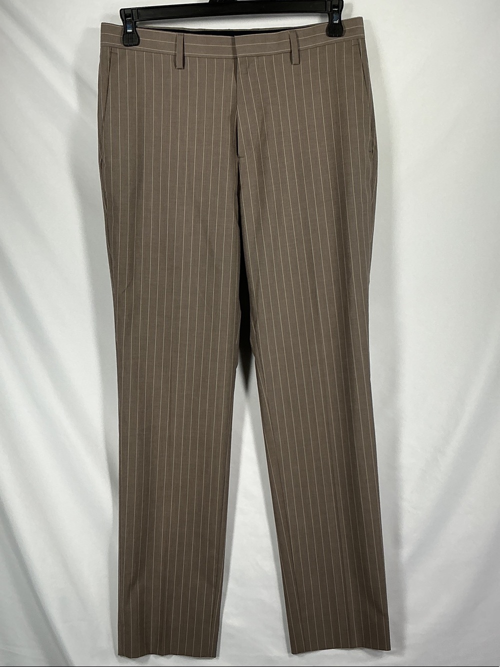 Banana Republic Men Non-Iron Stretch Slim Fit Pinstripe Chino Dress Pants 31x32